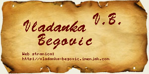 Vladanka Begović vizit kartica